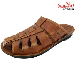 Walkaroo Men SOFT CUSHION sandals(Art No:WG5309)-BLACK/TAN
