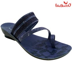 Walkaroo Basix Ladies Casual Slippers(Art No:BX2654-METAL BLUE)