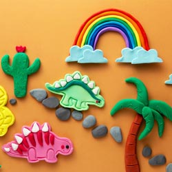 Multicolor Clay 12 Shades with 3 Plastic Sticks