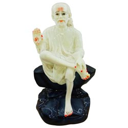 White Marble Sai Baba Showpiece