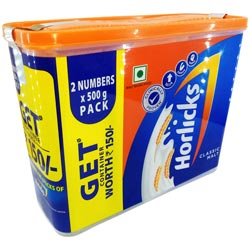 Horlicks Classic Malt 2X500gm Container-Rs150 Worth Container Absolutely FREE
