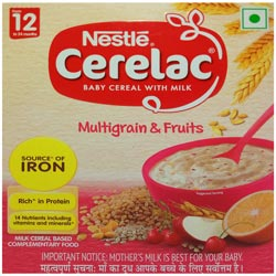 Nestle Cerelac MULTIGRAIN & FRUITS 12 to 24 months-300gm Carton