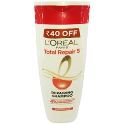L'OREAL Paris Total Repair 5 Shampoo for Damaged Hair-180ml Bottle