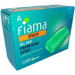 Fiama Men Gel Bar ENERGISING SPORT Ginseng & Lemongrass-125gm