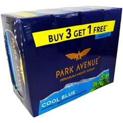 BUY 3 GET 1 FREE Park Avenue COOL BLUE Premium Men's Soap(4*125gm=500gm)