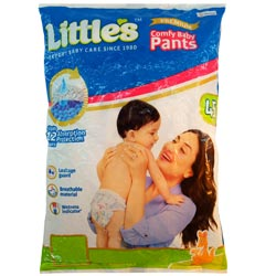 Littles Premium Comfy Baby Pants 12 hours Protection-size S upto 4 to 8Kg/4pants