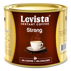 Levista Strong Instant Coffee,Coffee(60%) with Chicory(40%)Blend-Strong Tin