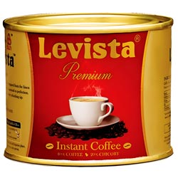 Levista Premium Instant Coffee,80% Coffee with 20% Chicory Blend-Premium Tin