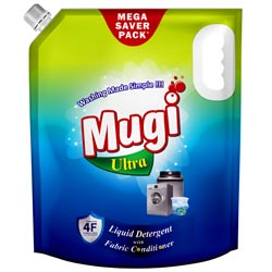 Mugi ULTRA Liquid Detergent,Conditioner-Top,Front Load,Bucket Wash/1000ml pouch