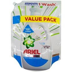 Ariel Matic Top Load Liquid Detergent Removes Tough Stains in 1 Wash-Pouch