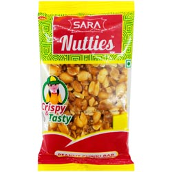 Sara Nutties Crispy & Tasty Peanut Chikki Bar-Pouch
