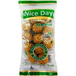 Nice Day Brand Sesame Chikki Balls-50gm Pouch