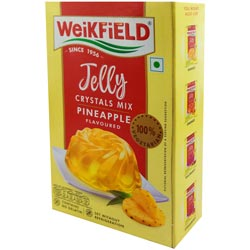 WeiKFiELD Jelly Crystals Mix Pineapple Flavoured with No Gelatin-90gm carton