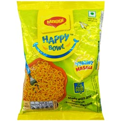 Maggi Happy Bowl with Yummy Masala made with Atta Tasty Good-50gm Pouch