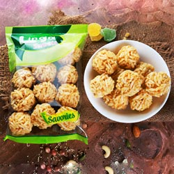 Linga Puffed Sweet Rice Balls/Pori Urundai,Traditional Sweet Snacks-12Pcs Pouch