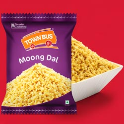 Town Bus Fried Moong Dal Snacks,Fried Uzhunthu Savory Snacks-135gm Pouch