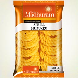 Maha Madhuram Special Sprill Murukku,Savory and Spicy Snacks-17 Pcs Pouch