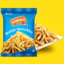 Town Bus Butter Murukku Savory Snacks-135gm pouch
