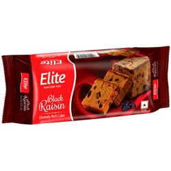 Elite Black Raisin Divinely Rich Cake Soft and Delicious Cake-150gm Pouch