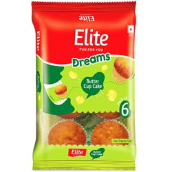 Elite dreams Butter Cup Cake-Pack of 6 Pcs/140gm Pouch