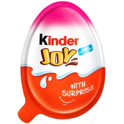 Kinder Joy Rich in Milk Solids Coated wafer Biscuits with Cocoa Spreads-20gm