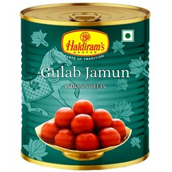 Haldiram's Gulab Jamun Soft & Juicy Khoa Flavoured with Cardamom-500gm Tin