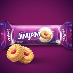 Britannia Jimjam Naughty Jam Sandwich Biscuits-92gm Pouch