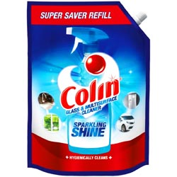 Colin Glass & Multisurface Cleaner Sparkling Shine Hygienically Cleans-1L Pouch