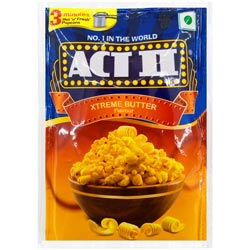 ACT 2 Popcorn 3 Minuites Hot & Fresh Popcorn Xtreme Butter Flavour-70gm Pouch