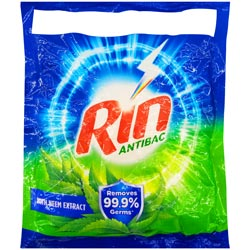 Rin Antibac Detergent Powder with Neem Extract Removes 99.9% Germ Protection-90g