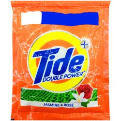 Tide Plus Double Power Jasmine & Rose Flavour Detergent Powder-45gm Pouch