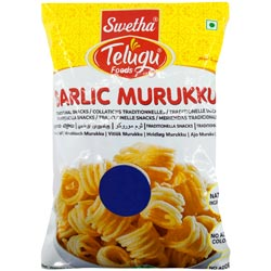 BUY 1 GET 1 FREE Swetha Telegu Foods Garlic Murukku,Savories Snacks-2N*150gm