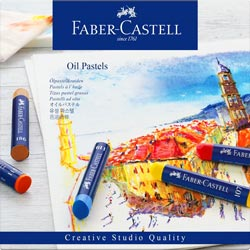 FABER CASTELL Assorted Shades Oil Pastels-1Unit/Scratch Tool FREE