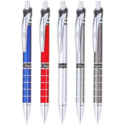 Flair Digital Retractable Ball Pen with Metallic Foil Body-Blue ink/color vary