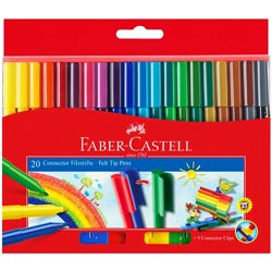 FABER CASTELL with Assorted Shades Connector Pens,Connector Filzstifte-Carton