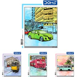 DOMS City Life 24cm*18cm Notebook-172 Pages/1Pc/Print may vary