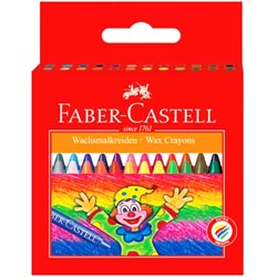 FABER CASTELL 75mm Length Wax Crayons