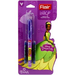 Flair Inky Liquid Ink Fountain Pen Tiana Edition with 5 Jumbo Cartridges FREE