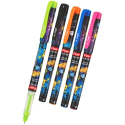 Flair Inky Liquid Ink Fountain Pen Monster Edition with 5 Jumbo Cartridges FREE