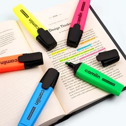 Camlin Highlighters 5 Shades,Smooth & Bright,No Smudging for Thin & Thick Stroke