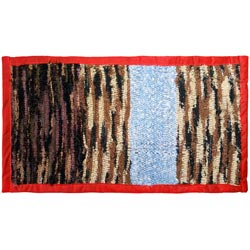 Fancy Cotton Mat with Covered Edges 68*37cm-color may vary