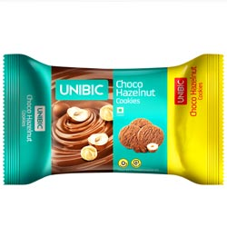 UNIBIC Choco Hazelnut Cookies,Chocolate Cookies-50gm Pouch