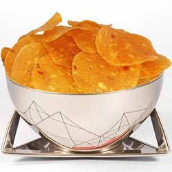 Red Chilli Added Spicy Medium Size Papads Vadagam/Papadams/Appalam-30gm Pouch