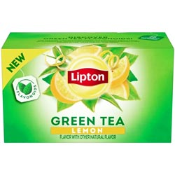 Lipton Green Tea Lemon Zest Tea Bags-25 Tea Bags/1.3gm Each
