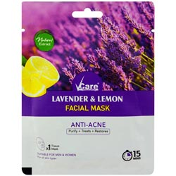 Vcare Lavender & Lemon facial Mask Anti-Acne Purify,Treats,Restores-30ml Pouch