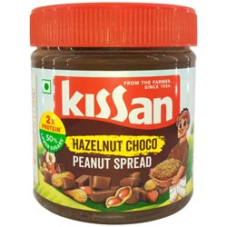 Kissan hazelnut Choco Peanut Spread with 2X protein and 50% Lower Sugars-350gm