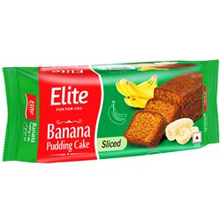 Elite Banana Sliced Pudding Cake-150gm Pouch