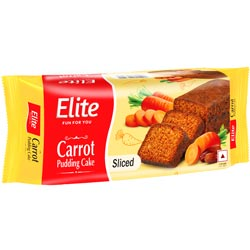 Elite Carrot Sliced Pudding Cake-150gm Pouch