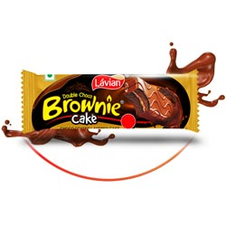 Lavian double Choco Brownie Cake,Choco Coated Layered Cake-18gm Pouch