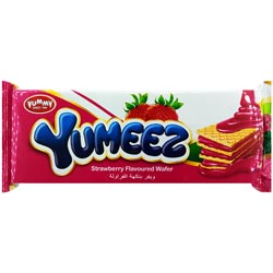 Yumeez Strawberry Cream Flavoured Crispy Crunchy Wafers-170gm